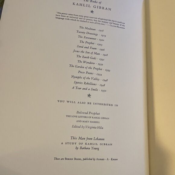 THE PROPHET by Kahlil Gibran 1978 Hardcover w/ Slipcase Box Deluxe Edition Knopf - Picture 8 of 10